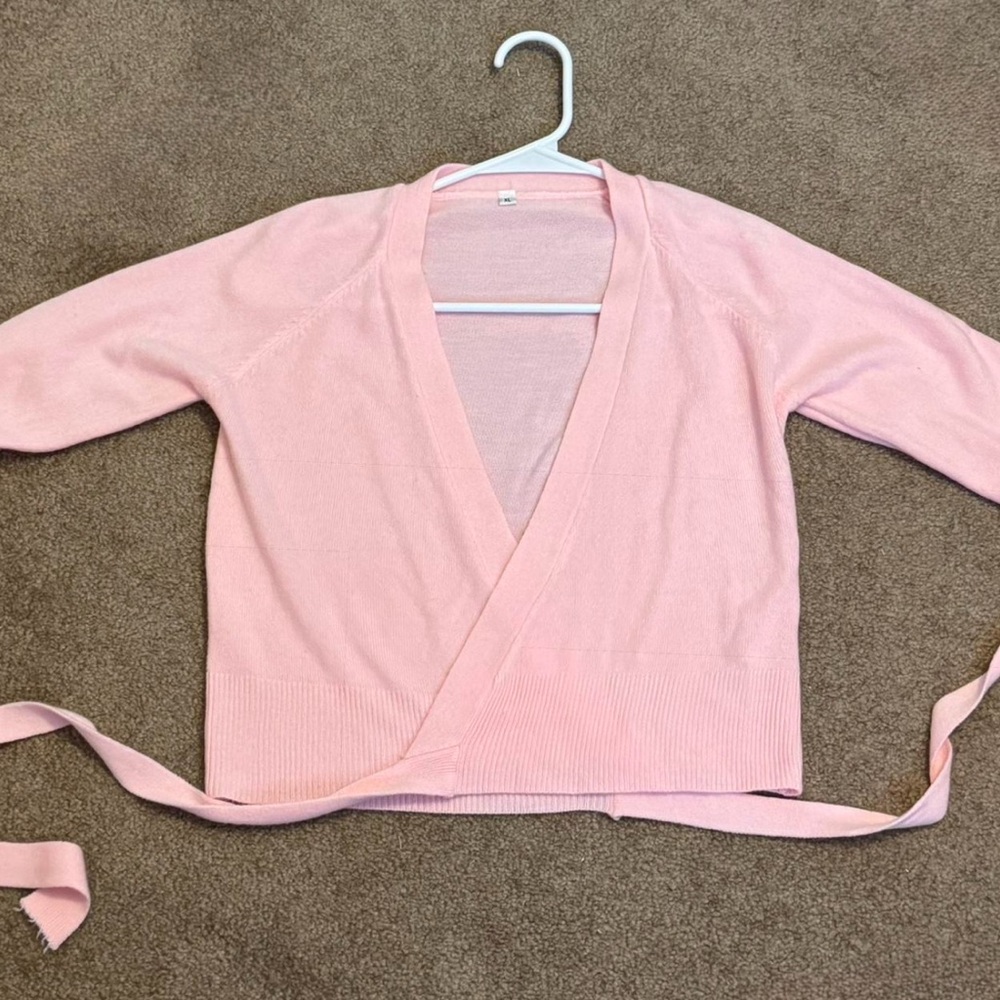 Pink Wrap Sweater 🩷
